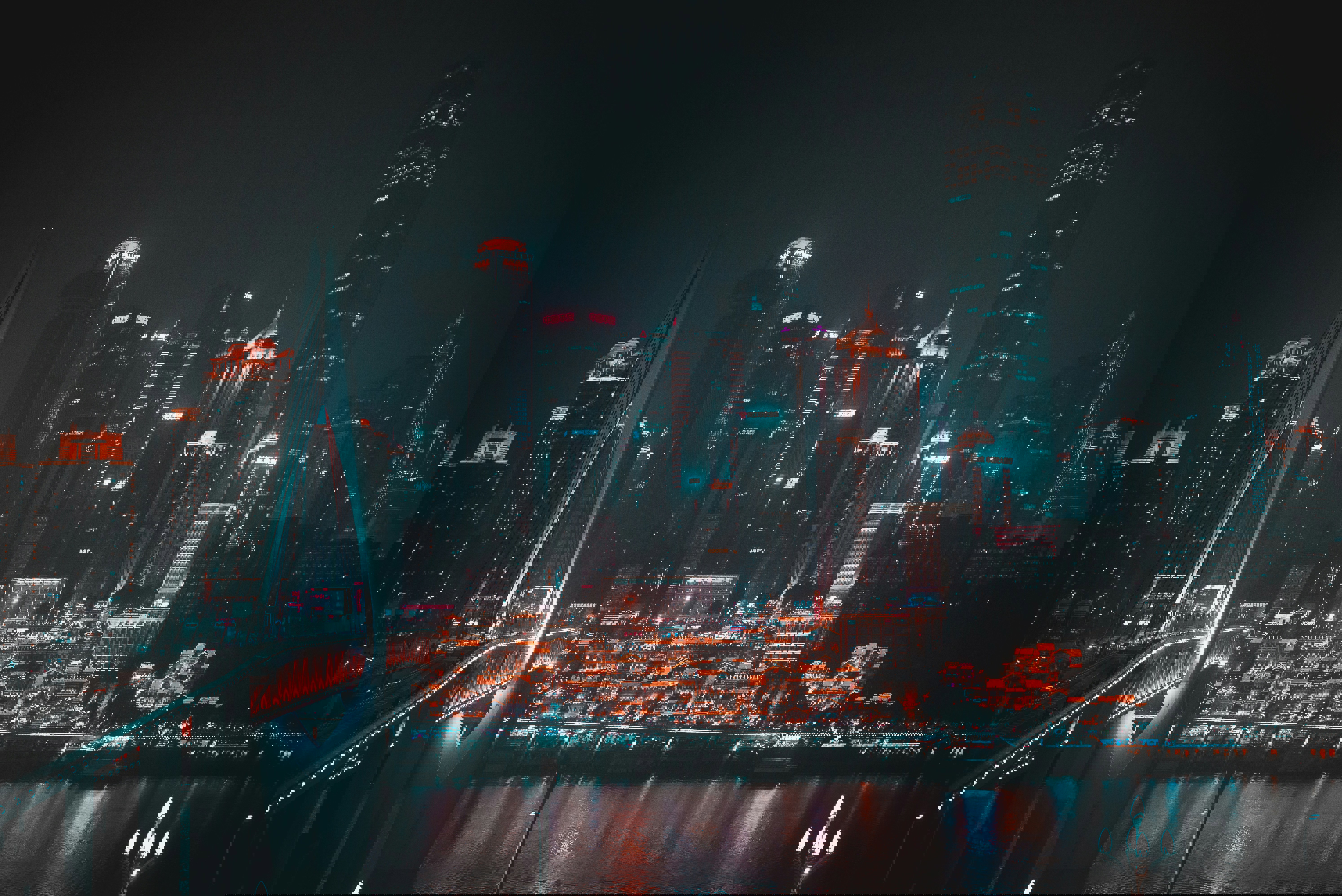 Skyline China at night