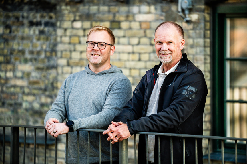 Jonas and Anders standing outdoors