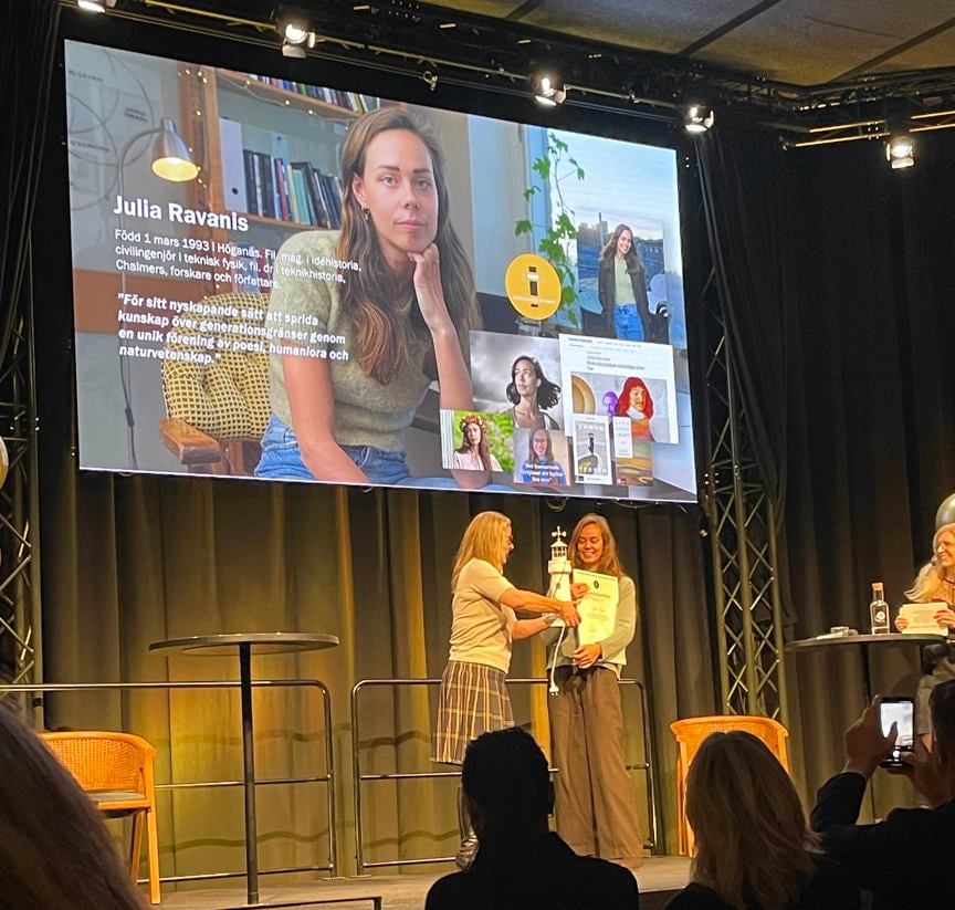 prisutdelning på scen