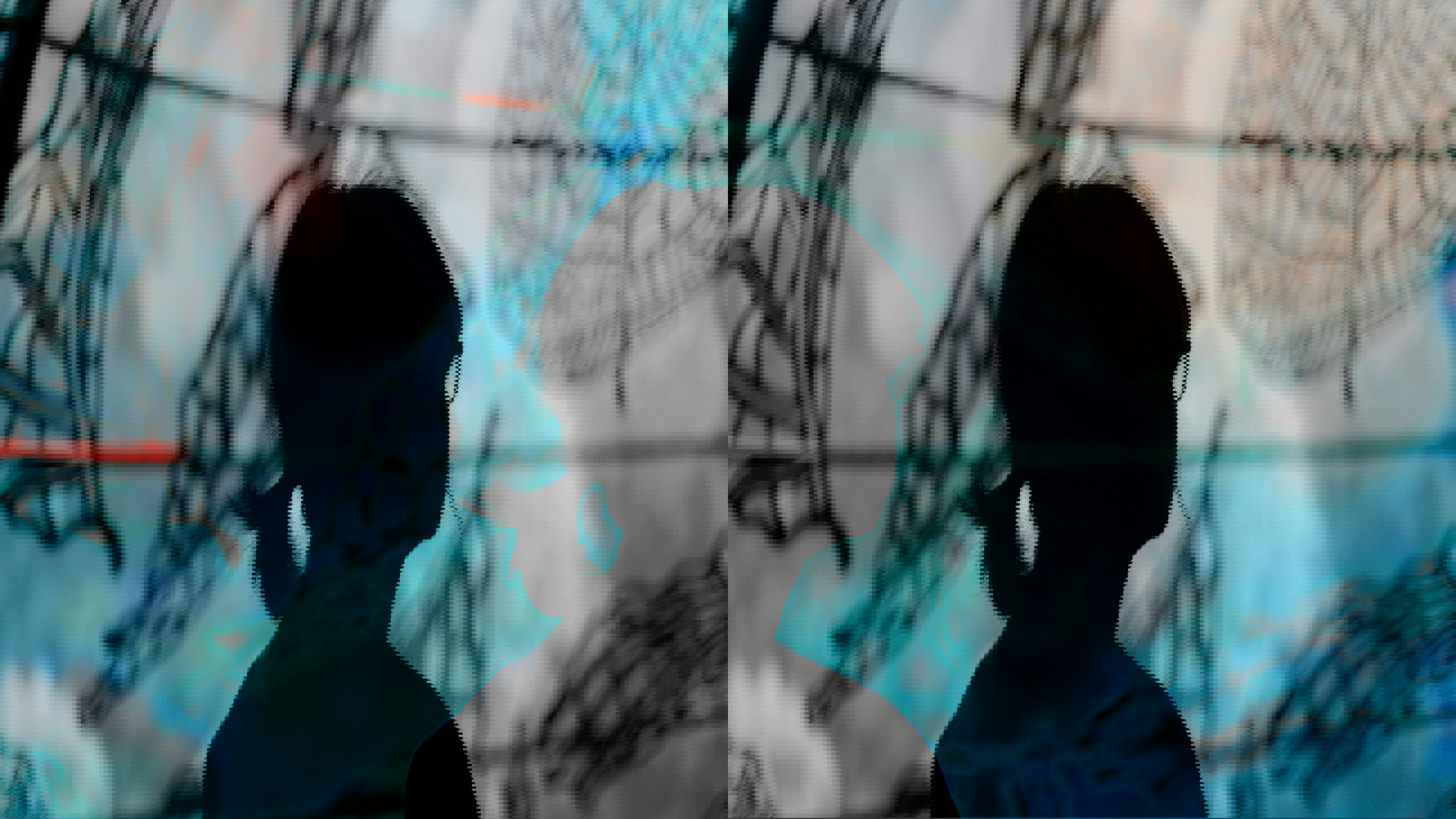 siluett av framåtblickande person bakifrån