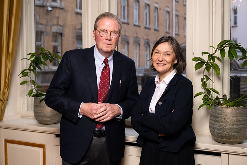 Leif Johansson och IVAs vd p&aring; IVA