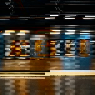 blurry subway